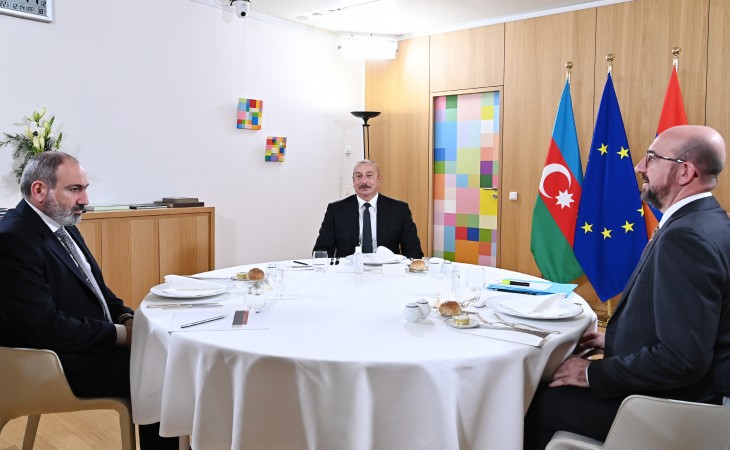 President Ilham Aliyev had joint meeting with President of European Council Charles Michel and Armenian Prime Minister Nikol Pashinyan