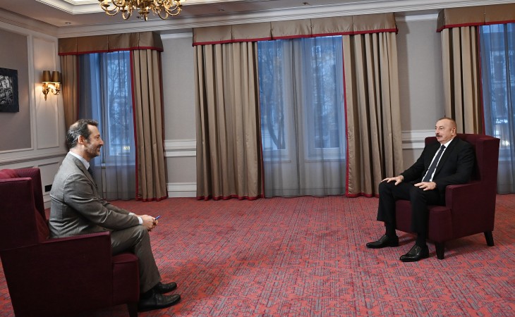 President Ilham Aliyev was interviewed by Italian 
