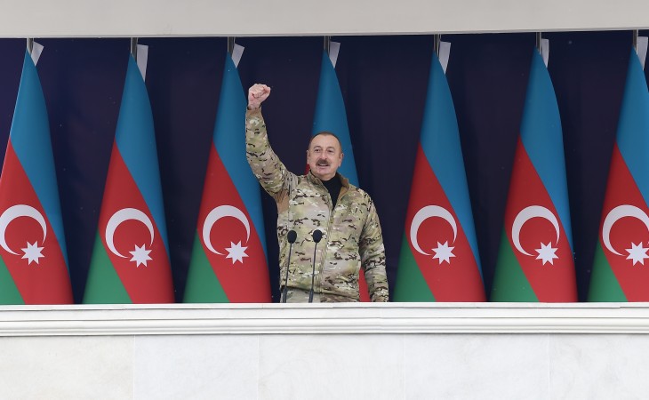 President, Victorious Commander-in-Chief Ilham Aliyev attended opening of military unit in Hadrut settlement