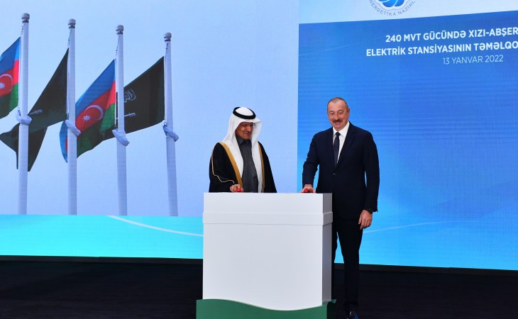 President Ilham Aliyev attended groundbreaking ceremony for “Khizi-Absheron” Wind Power Plant