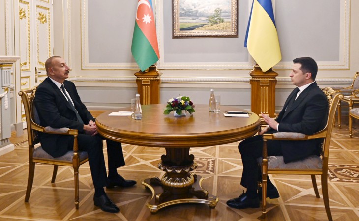 President of Azerbaijan Ilham Aliyev, President of Ukraine Volodymyr Zelenskyy held one-on-one meeting