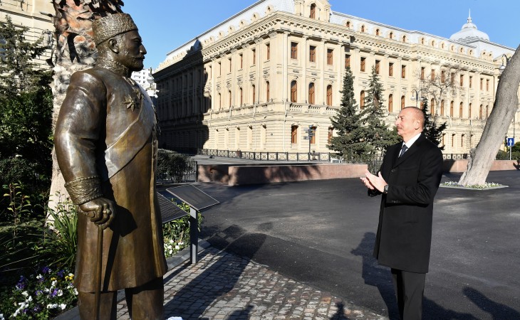 President Ilham Aliyev unveiled monument to philanthropist Haji Zeynalabdin Taghiyev in Baku