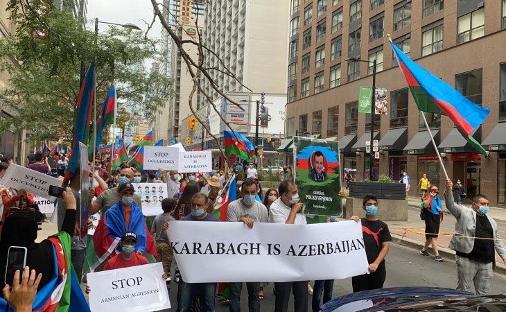 Kanadada yaşayan azərbaycanlılar da ordumuza dəstək aksiyası təşkil ediblər