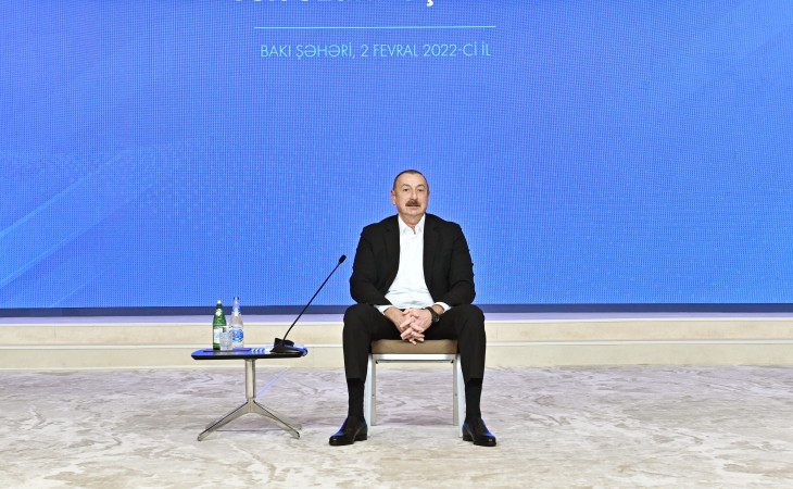President Ilham Aliyev attends Youth Forum on 25th anniversary of Day of Azerbaijani Youth