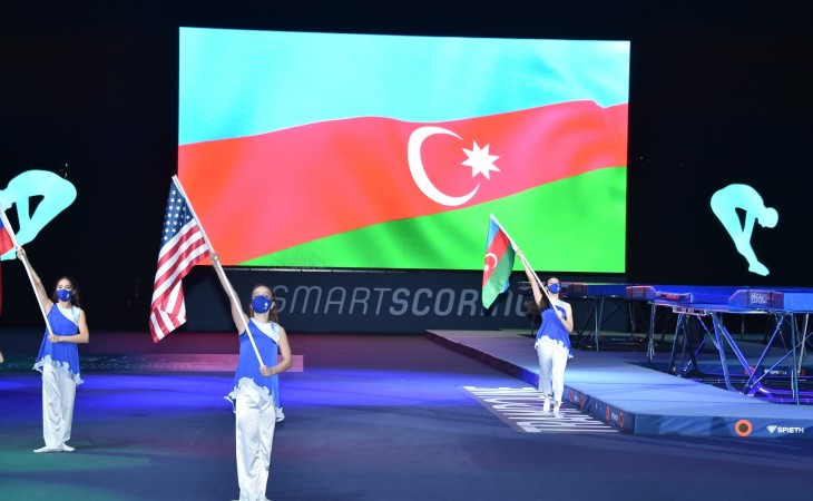Bakıda batut gimnastikası üzrə dünya kuboku yarışlarının açılış mərasimi keçirilib