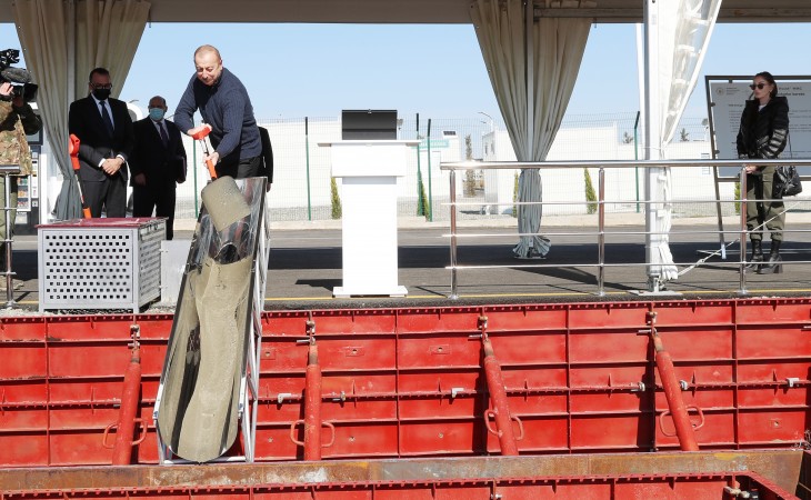 President Ilham Aliyev laid foundation for two enterprises in Aghdam Industrial Park