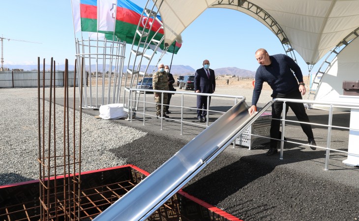 President of Azerbaijan laid foundation stone for “Park Forest Hotel Aghdam”