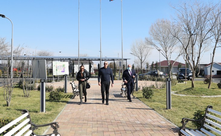 President Ilham Aliyev and First Lady Mehriban Aliyeva viewed conditions created at special representative office of President of Azerbaijan