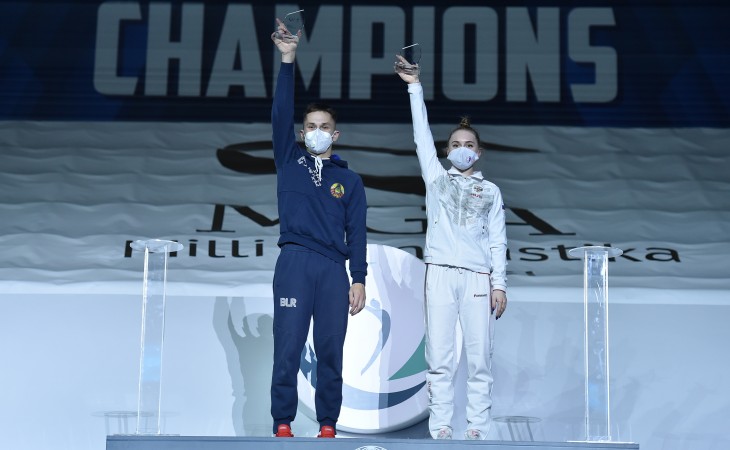 Belarus və Rusiya batutçularına ənənəvi “AGF Trophy” kuboku təqdim edilib