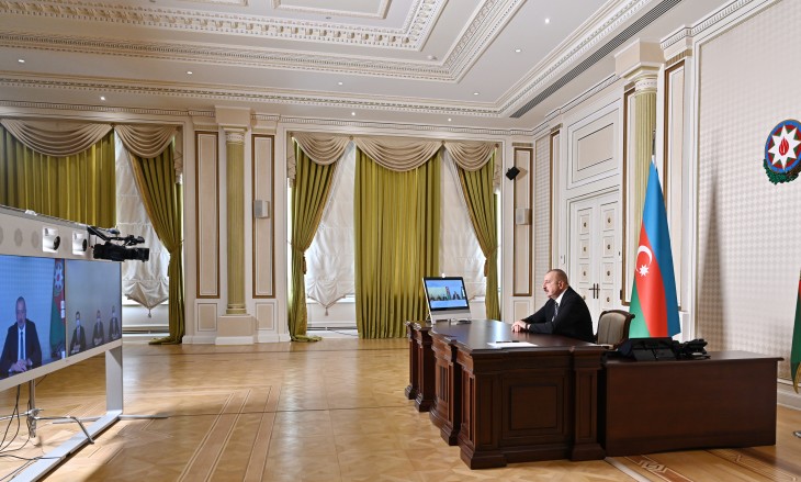President Ilham Aliyev received in a video format Joshgun Jabrayilov due to his appointment as head of Nizami District Executive Authority, Elgin Habibullayev due to his appointment as head of Narimanov District Executive Authority, Baku, and Elkhan Ibrahimov due to his appointment as head of Kurdamir District Executive Authority