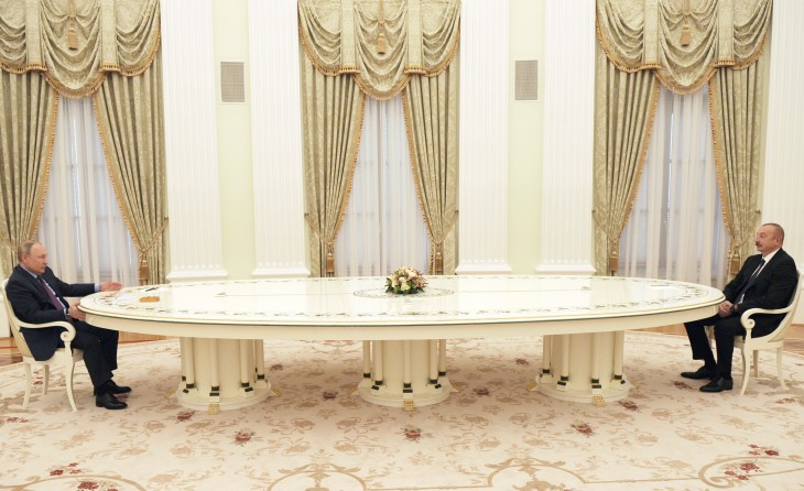 One-on-one meeting between President of Azerbaijan Ilham Aliyev and President of Russia Vladimir Putin started