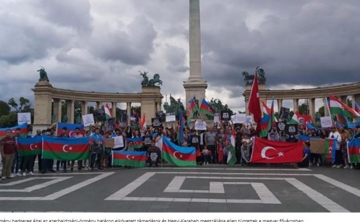 Венгерская редакция ТРТ сообщила о прошедшем в центре Будапешта митинге в поддержку Азербайджана