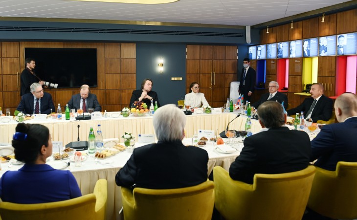 President Ilham Aliyev met with Russia’s top mass media leaders at TASS headquarters