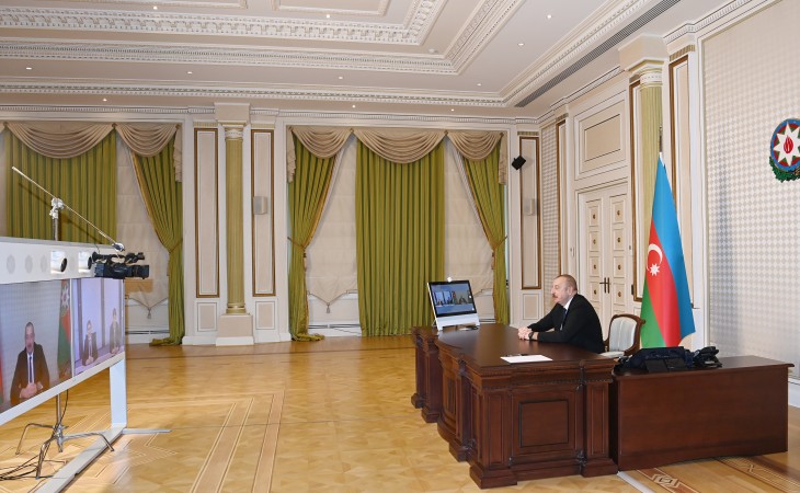 President Ilham Aliyev met in a video format with Speaker of Parliament of Moldova