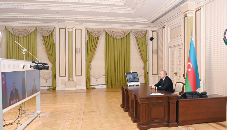 President Ilham Aliyev received in video format Shahin Seyidzade on his appointment as Chairman of Board of Icharishahar State Historical and Architectural Reserve