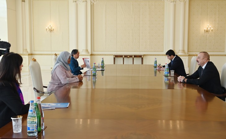 President Ilham Aliyev received Executive Director of UN Human Settlements Programme
