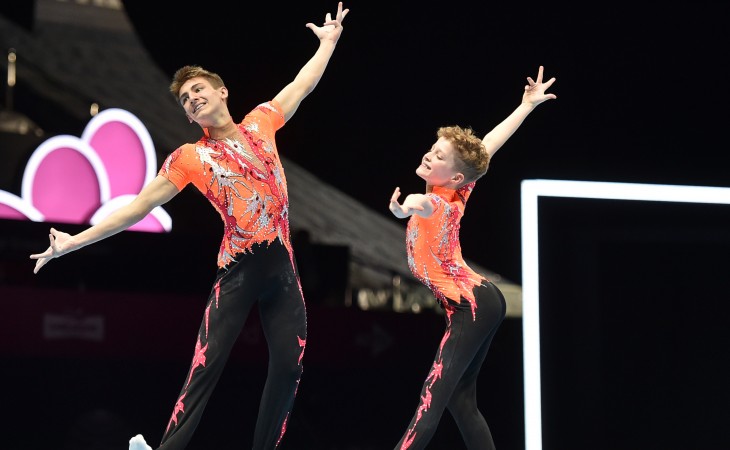 Paytaxtımızda keçirilən akrobatika gimnastikası üzrə dünya yaş qrupları yarışlarında kişi cütlüklər arasında finalçılar müəyyənləşib