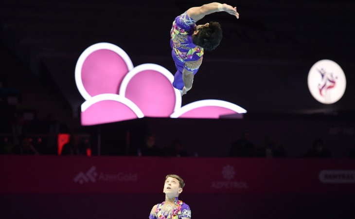 Bakıda keçirilən dünya çempionatında 10 ölkədən gimnastlar mükafatçılar sırasında yer alıblar
