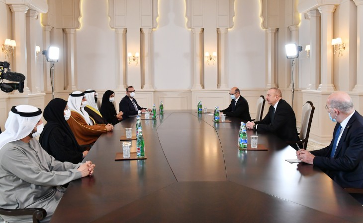 President Ilham Aliyev received delegation led by Minister of Energy and Infrastructure of United Arab Emirates