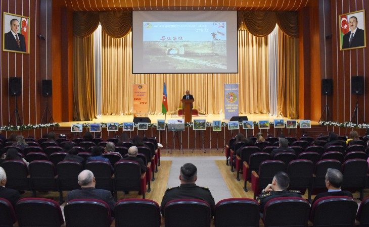 Müdafiə Nazirliyinin Təlim və Tədris Mərkəzində “Böyük qayıdışın şah əsəri - Şuşa!” adlı tədbir keçirilib
