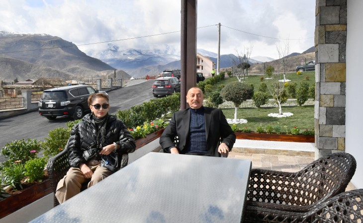 President Ilham Aliyev and First Lady Mehriban Aliyeva viewed restoration work carried out in individual house in Sugovushan settlement