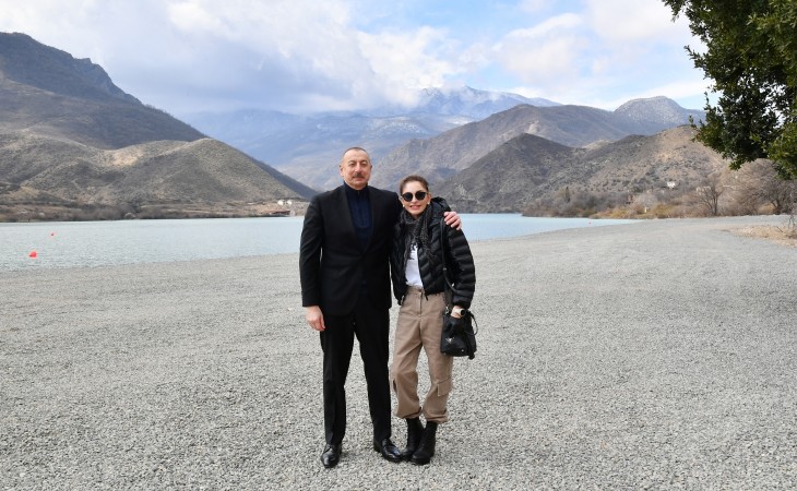 President Ilham Aliyev laid foundation stone for tourism complex in Sugovushan