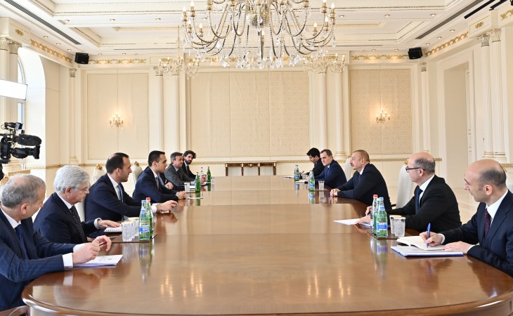 President Ilham Aliyev received delegation led by Minister of Foreign Affairs and International Cooperation of Italy