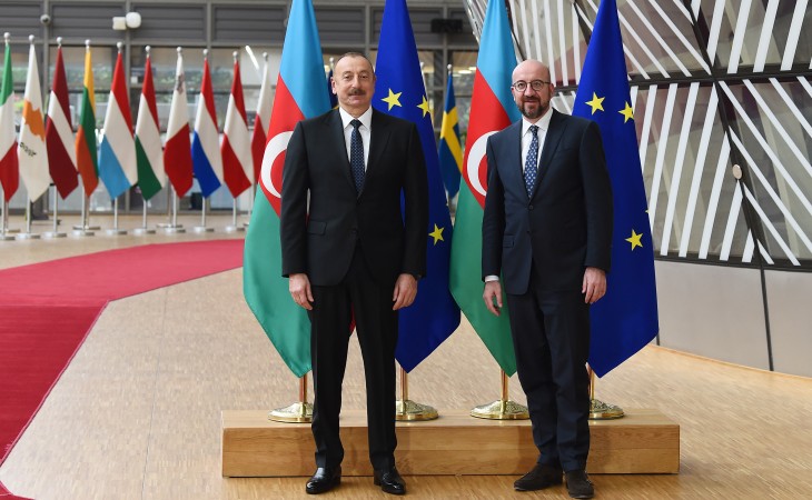 President Ilham Aliyev, President of European Council Charles Michel held one-on-one meeting in Brussels