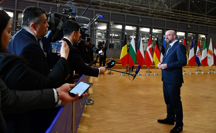 Президент Совета Европейского Союза ответил на вопросы журналистов в связи с итогами состоявшейся в Брюсселе трехсторонней встречи