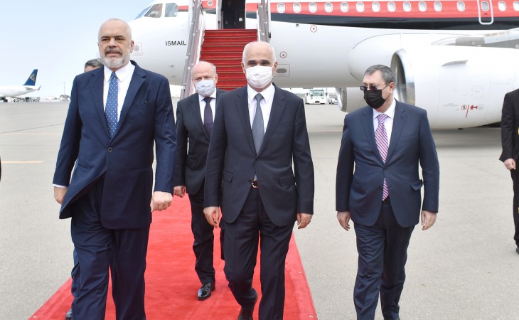 Albaniya Respublikasının Baş naziri Edi Rama Azərbaycana rəsmi səfərə gəlib