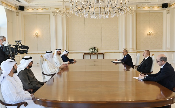 President Ilham Aliyev received UAE’s Minister of Industry and Advanced Technology