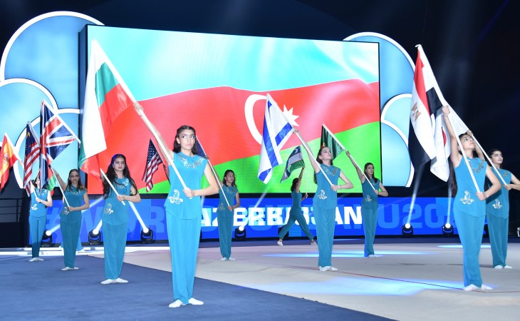 Bakıda bədii gimnastika üzrə dünya kuboku yarışlarının açılış mərasimi keçirilib