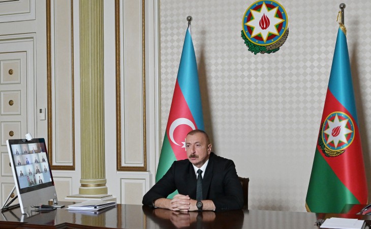 President Ilham Aliyev chaired meeting in a video format on water management situation