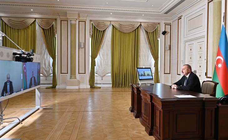 President Ilham Aliyev received in video format Vahid Hajiyev on his appointment as Special Representative of President in Zangilan district