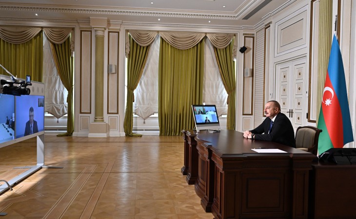 President Ilham Aliyev received in video format Director-General of UN Food and Agriculture Organization
