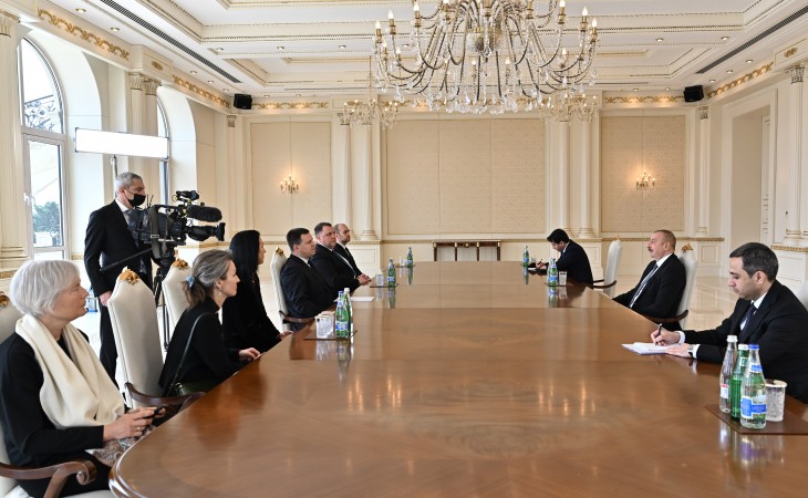 President Ilham Aliyev received delegation led by President of Estonia’s Parliament