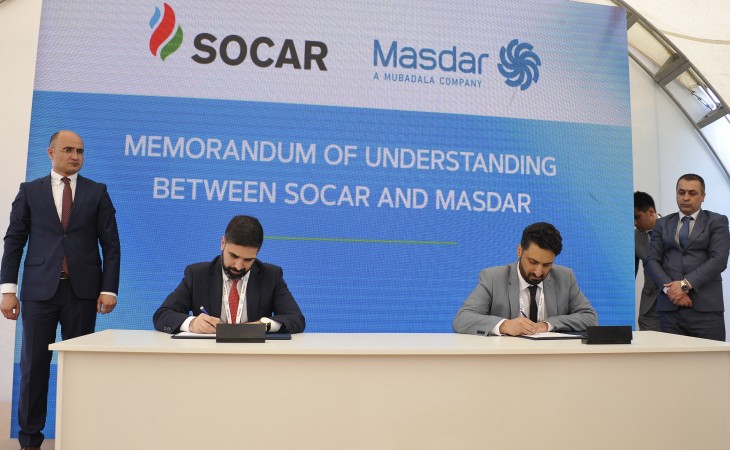 SOCAR ilə “Masdar” Azərbaycanda bərpaolunan enerji sahəsində əməkdaşlıq edəcək