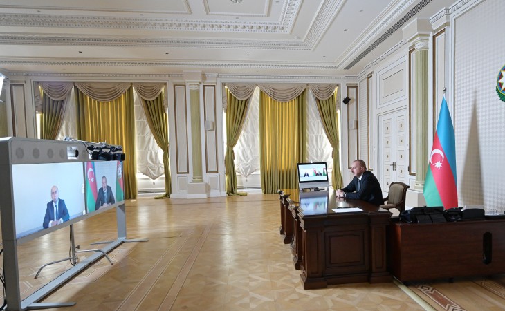 President Ilham Aliyev received in a video format Emin Amrullayev on his appointment as Minister of Education