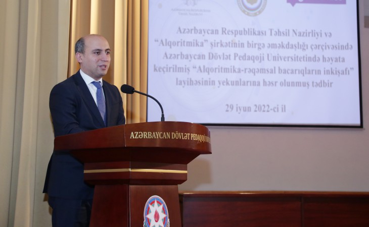 ADPU-da həyata keçirilən “Alqoritmika - rəqəmsal bacarıqların inkişafı” layihəsinin məzunlarına sertifikat verilib