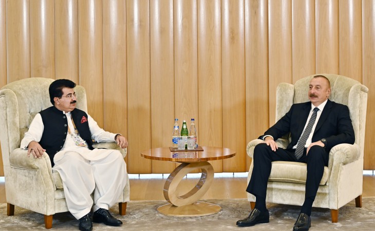 President Ilham Aliyev received Chairman of Senate of Pakistan