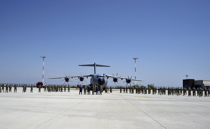 Solemn welcoming ceremony held for military personnel of Turkish Armed Forces participating in exercises
