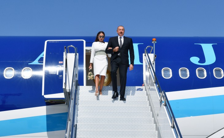 President Ilham Aliyev arrived in Turkiye for working visit