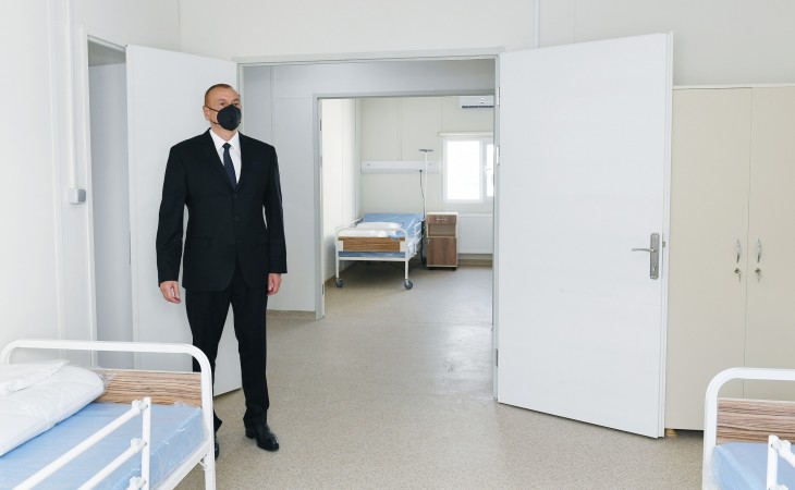 President Ilham Aliyev attended opening of modular hospital in Ismayilli