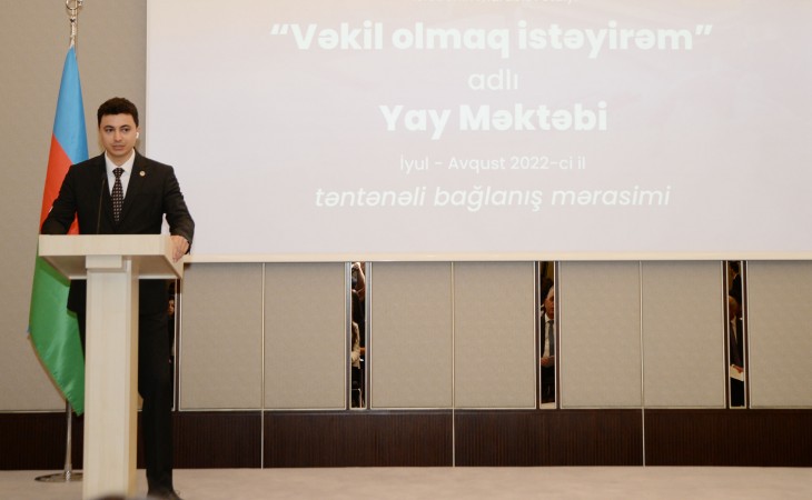 “Vəkil olmaq istəyirəm” adlı yay məktəbinin bağlanış mərasimi keçirilib