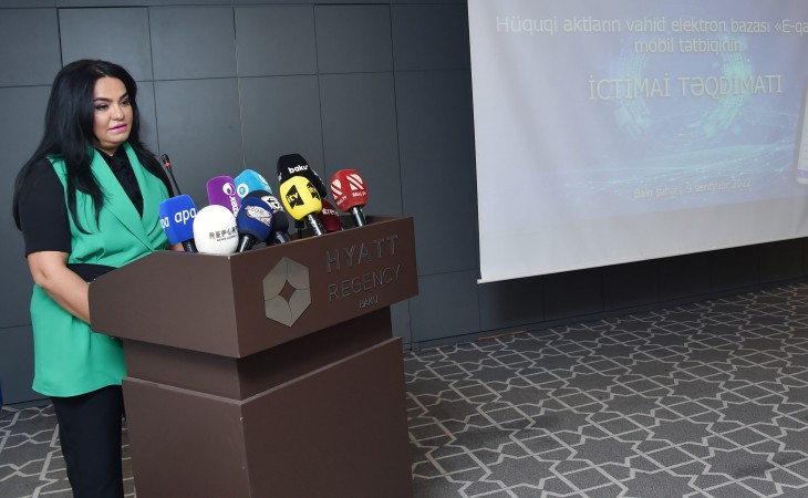 Hüquqi aktların vahid elektron bazasının “E-qanun” mobil tətbiqinin ictimai təqdimatı keçirilib