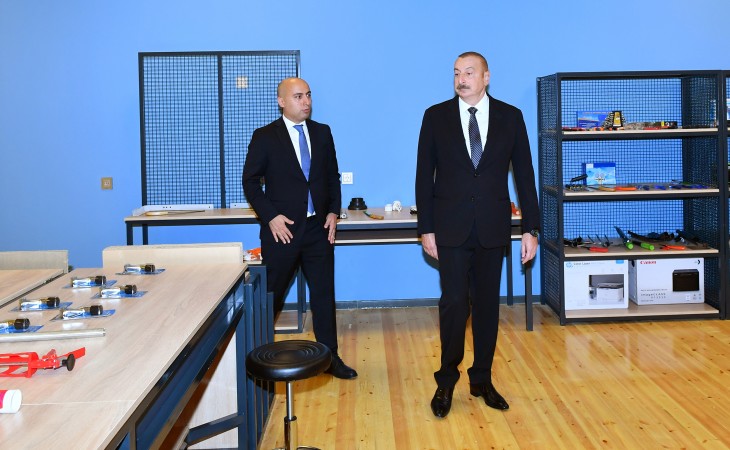 President Ilham Aliyev attended opening of newly-built school No335 in Binagadi district, Baku