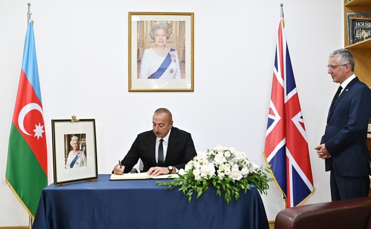 President Ilham Aliyev visited UK Embassy in Azerbaijan, offered condolences over the death of Queen Elizabeth II