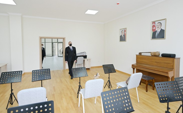 President Ilham Aliyev attended inauguration of new building of Balakan City Children's Art School