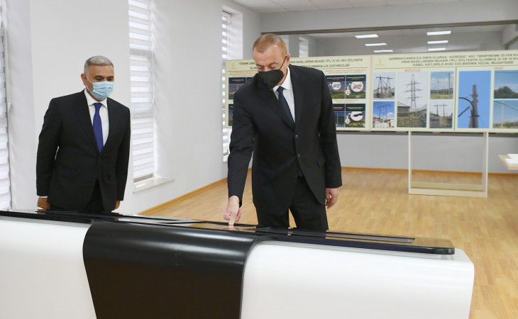 President Ilham Aliyev attended opening of Balakan Automated Management and Control Center owned by “Azerishig” OJSC