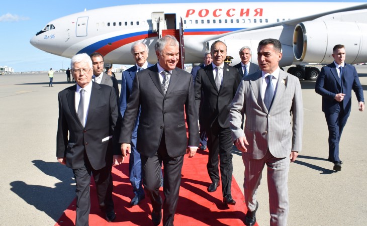 Председатель Государственной Думы России Вячеслав Володин прибыл с визитом в Азербайджан